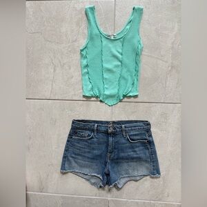 Seven for all Mankind Shorts and Buckle Tank Top